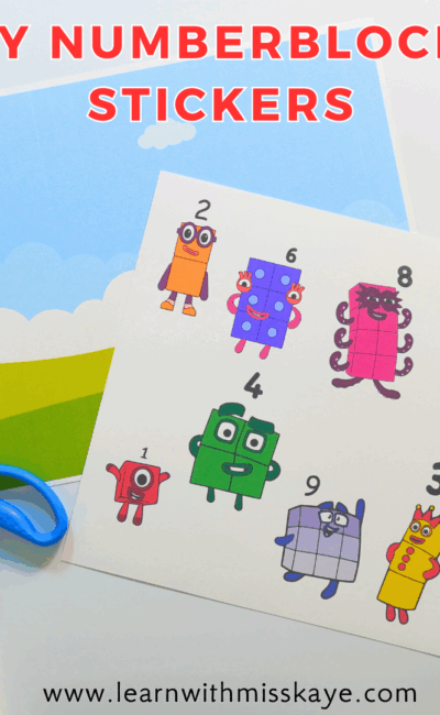 DIY Numberblocks Sticker Activities for Kids: Make Your Own Stickers at Home (Without a Machine)