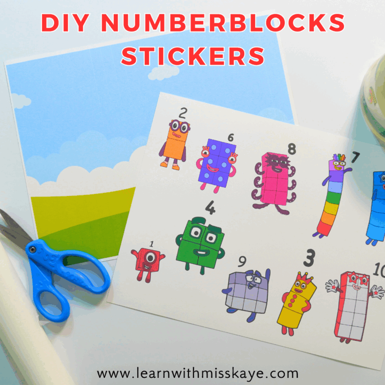 DIY Numberblocks Sticker Activities for Kids: Make Your Own Stickers at Home (Without a Machine)