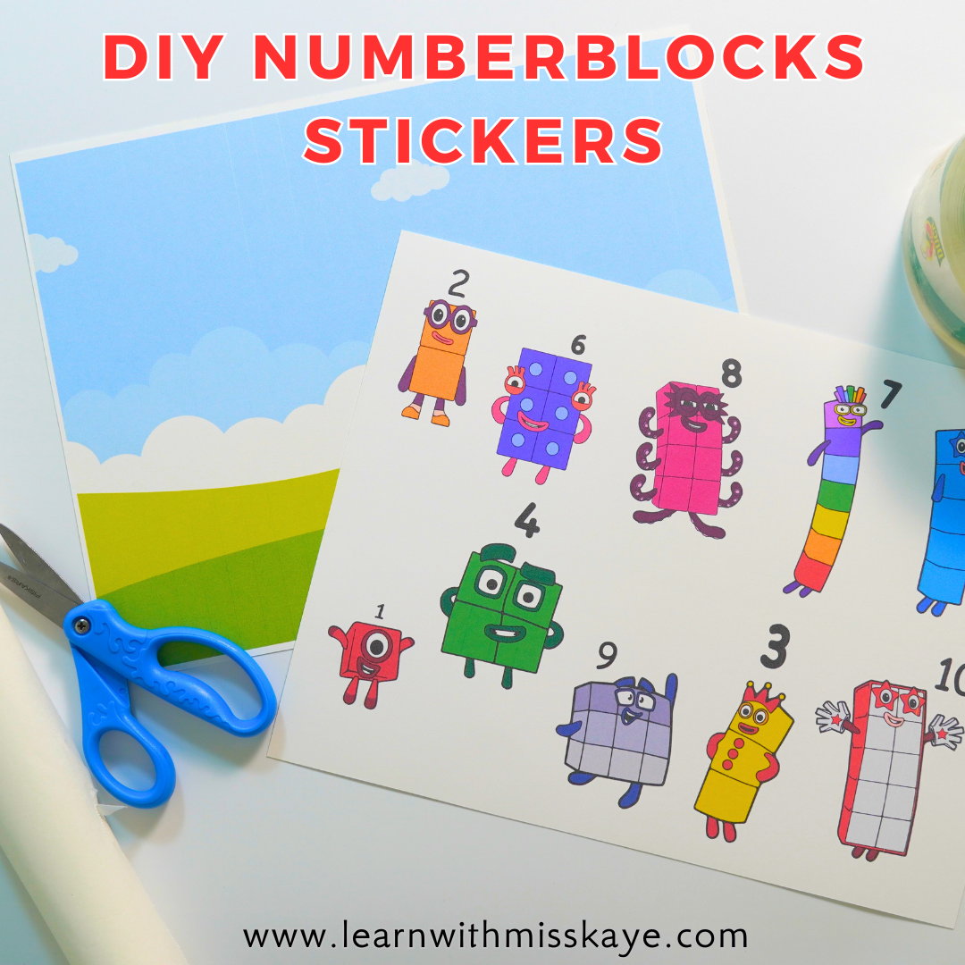 DIY Numberblocks Sticker Activities for Kids: Make Your Own Stickers at Home (Without a Machine)
