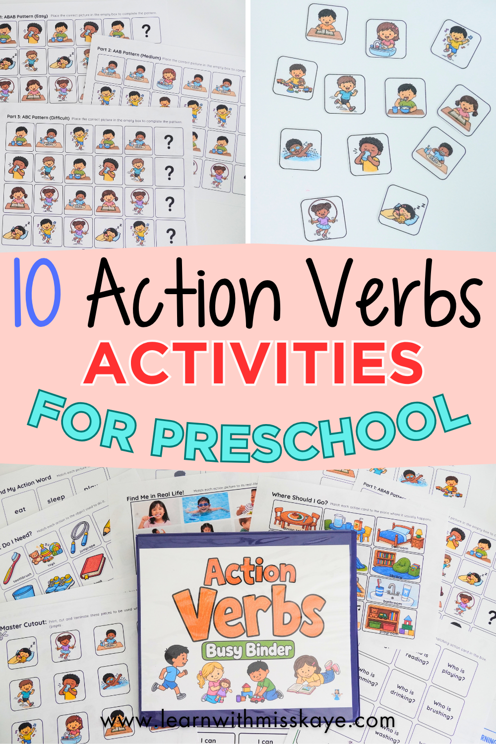 10 Fun Action Verbs Activities for Preschool and Kindergarten
