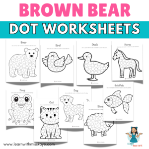 Brown Bear Dot Sticker and Bingo Dauber Printables