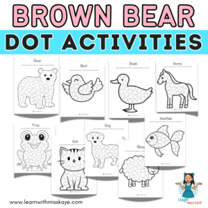 Brown Bear Dot Sticker and Bingo Dauber Printables
