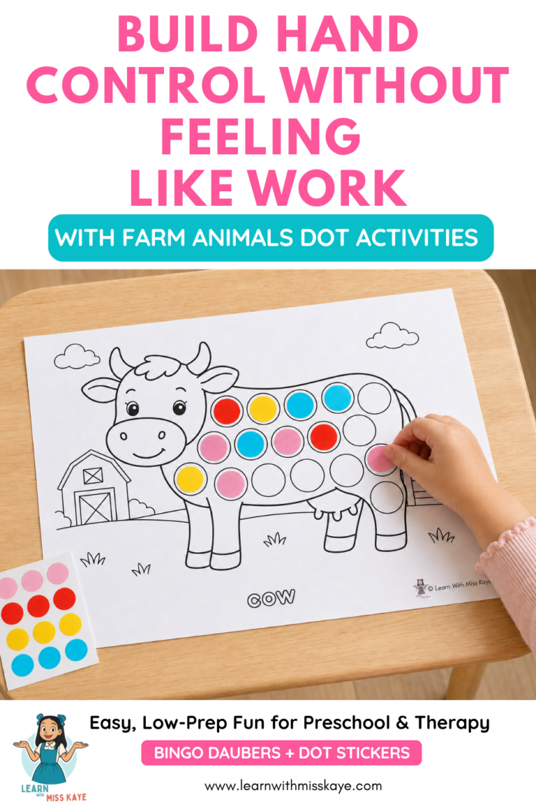 Farm Animal Dot Marker Activities for Todders and Preschoolers