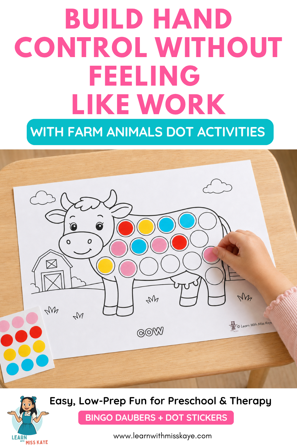 Farm Animal Dot Marker Activities for Todders and Preschoolers